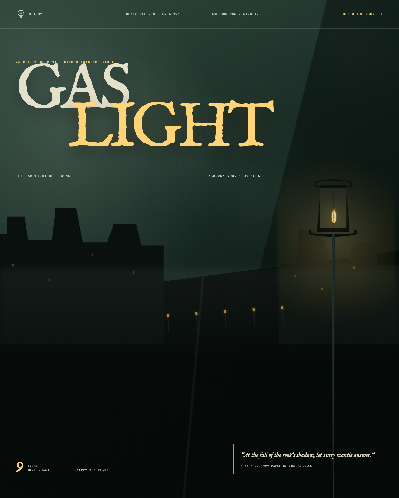 Live view of Gaslight — The Lamplighters’ Round