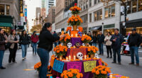 Giant Ofrenda Arrives In Manhattan Ahead Of Día De Muertos